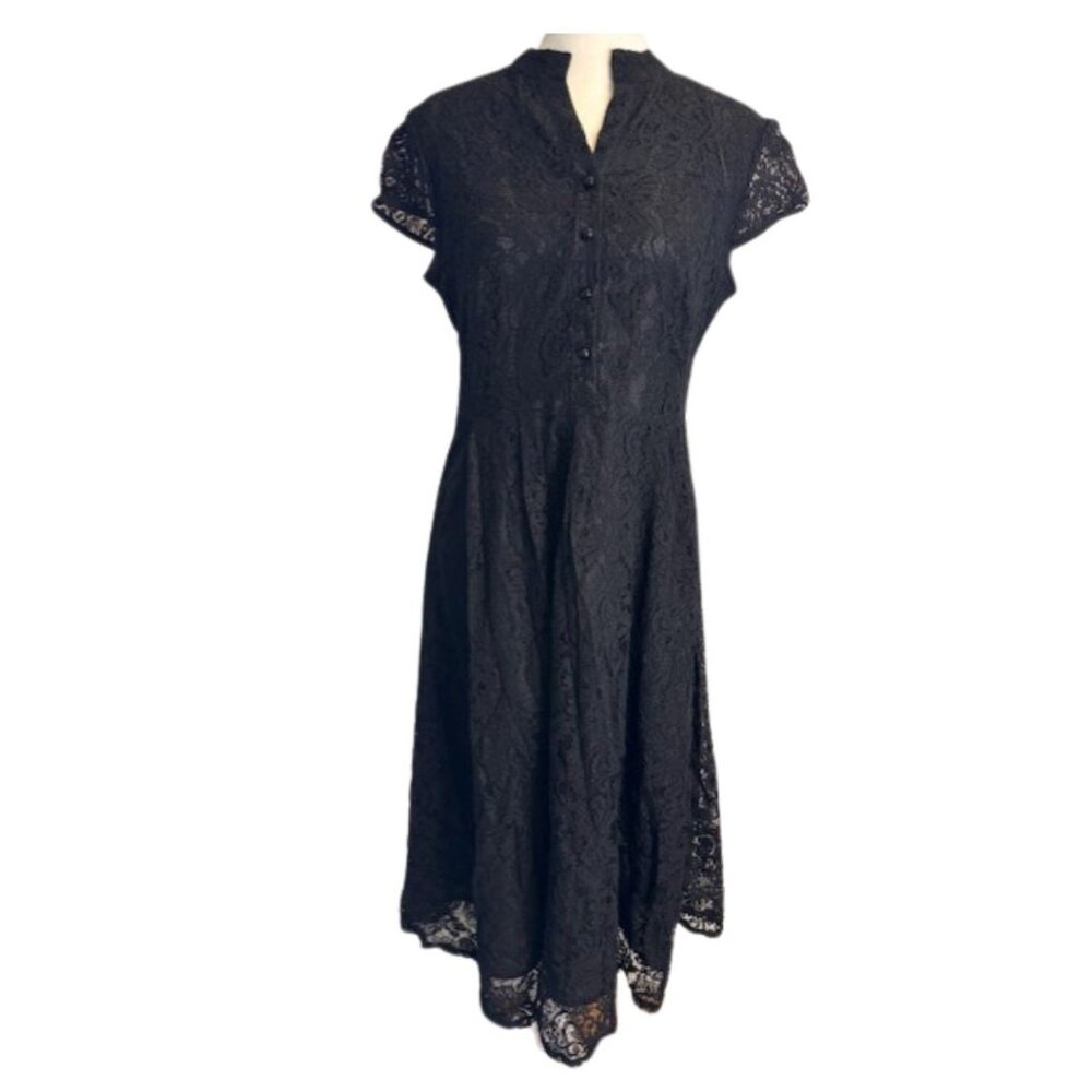 Vicky & Lucas Black Lace Midi Dress NWT (S)